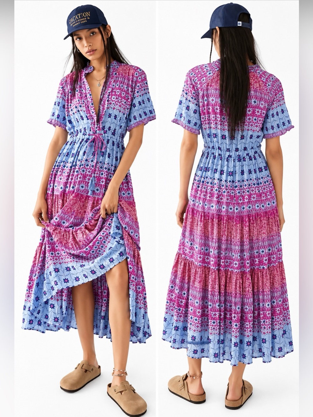 Free People Rare Feelings Maxi Dress Multicolor Large